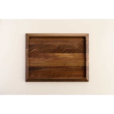 カフェ気分のリバーシブルトレイ　ウォルナットMサイズ