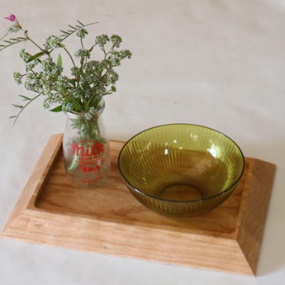 カフェ気分のリバーシブルトレイ　オークSサイズ