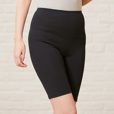 着る岩盤浴BSファイン　スタンダード5分丈スパッツ【LLサイズ/ブラック】