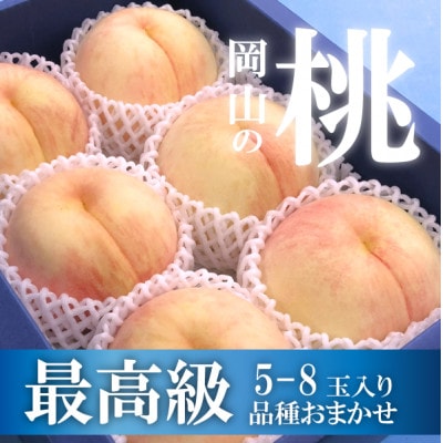 【2026年先行予約】【厳選品】旬の桃(品種おまかせ) 5-8玉(岡山県産)【配送不可地域：離島】