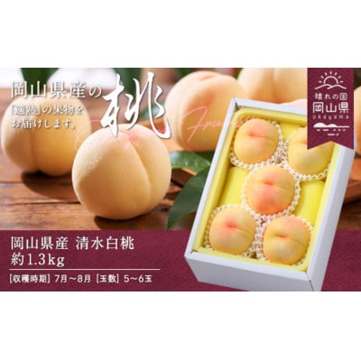 【2026年発送】岡山県産　清水白桃　約1.3kg(5～6玉)【配送不可地域：離島】