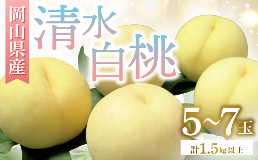 ◆先行受付◆　岡山県産　清水白桃5～7玉　2026年発送【配送不可地域：離島・北海道・沖縄県】
