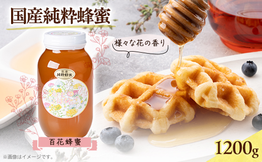 津山市産 百花蜂蜜　1200g