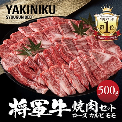 【将軍牛】特選焼肉セット ロース カルビ もも 3種類 500g【配送不可地域：離島・北海道・沖縄県】