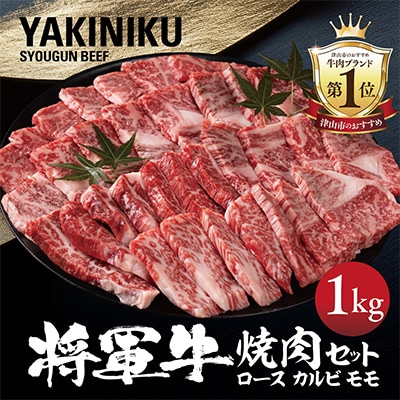 【将軍牛】特選焼肉セット ロース カルビ もも 3種類 1kg【配送不可地域：離島・北海道・沖縄県】