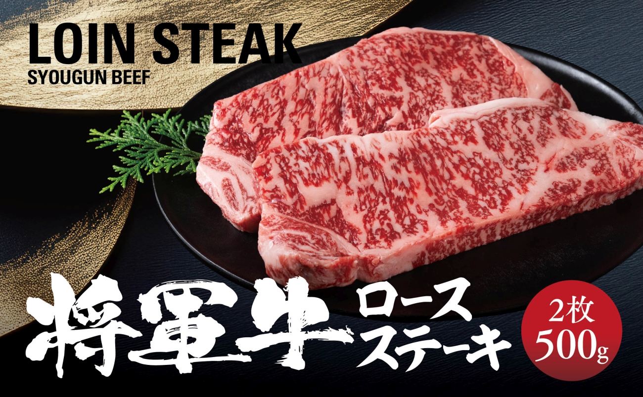 【将軍牛】特選ロースステーキ 500g【配送不可地域：離島・北海道・沖縄県】