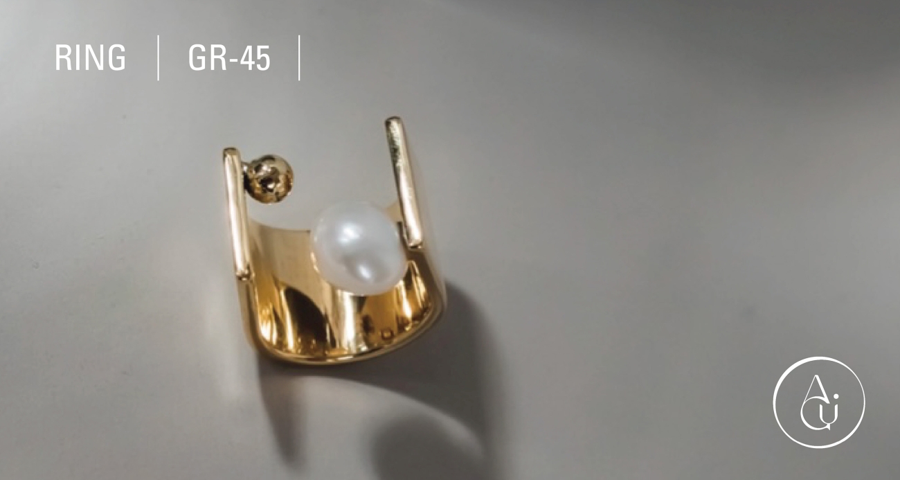 【ANA限定】WhitespaceパールリングGR45GD※必ずリングサイズを備考欄へご明記ください【配送不可地域：沖縄県】