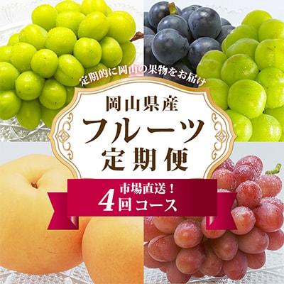 【発送月固定定期便】岡山県産 フルーツ定期便全4回【配送不可地域：離島・北海道・沖縄県】