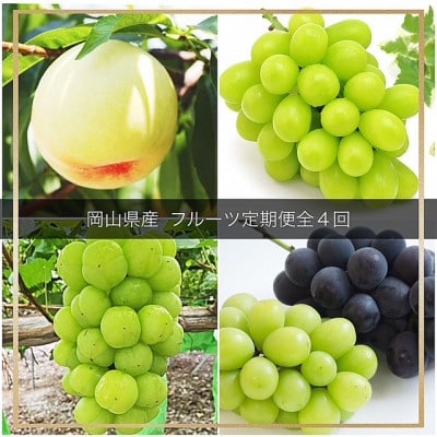 【発送月固定定期便】岡山県産  フルーツ定期便全4回【配送不可地域：離島・北海道・沖縄県】