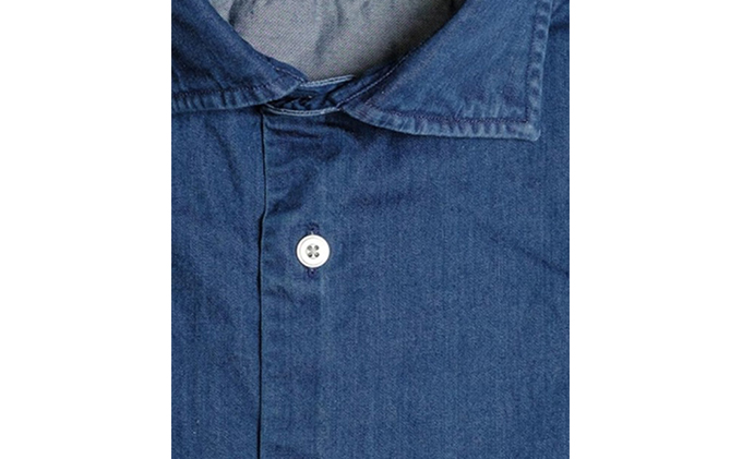 デニム シャツ MADE IN TAMANO × 土井縫工所 ウォッシュデニム カジュアルシャツ 1枚 メンズ 岡山 日本製