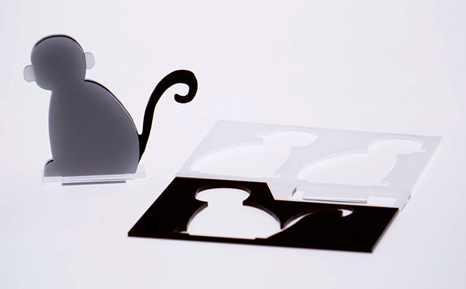 はざいくる アクリル 干支 さる 置物