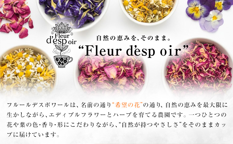 悩み別ブレンドティー セット 6種類 fleur d'espoir《30日以内に出荷予定(土日祝除く)》岡山県 笠岡市 ハーブ 紅茶 ティーパック エディブルフラワー---F-43---