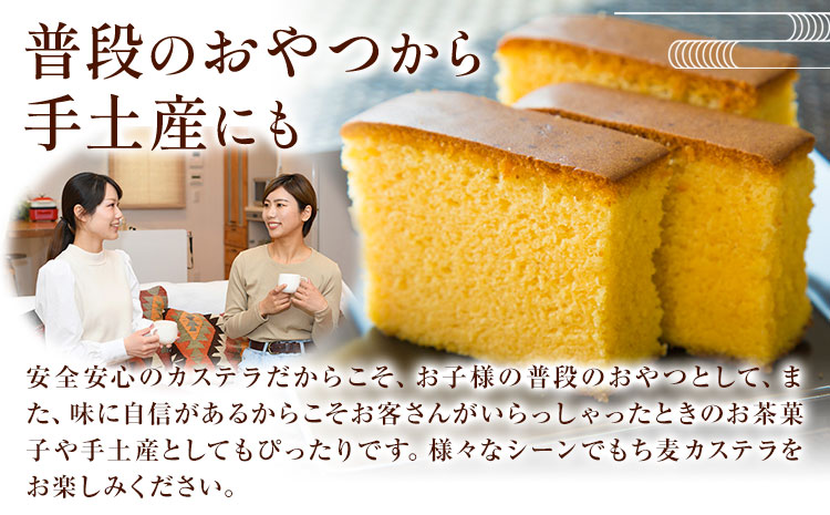もち麦カステラ 1本 株式会社玉利軒《30日以内に出荷予定(土日祝除く)》岡山県 笠岡市 カステラ もち麦 お土産 和菓子 手土産 送料無料---T-37---