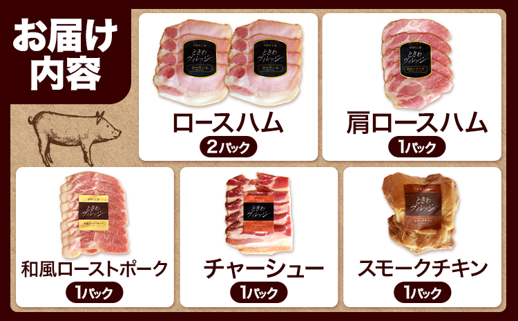 特選 ハム ソーセージ スペシャルセット 10種 社会福祉法人敬業会ヴィレッジ興産 ときわヴィレッジ《45日以内に出荷予定(土日祝除く)》岡山県 笠岡市 肉 豚肉 ロースハム スモークチキン あらびきポーク にんじん ドレッシング ギフト---K-08---