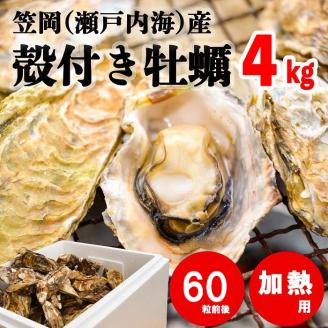 笠岡産殻付き牡蠣4kg（3月発送）---A-57-3---
