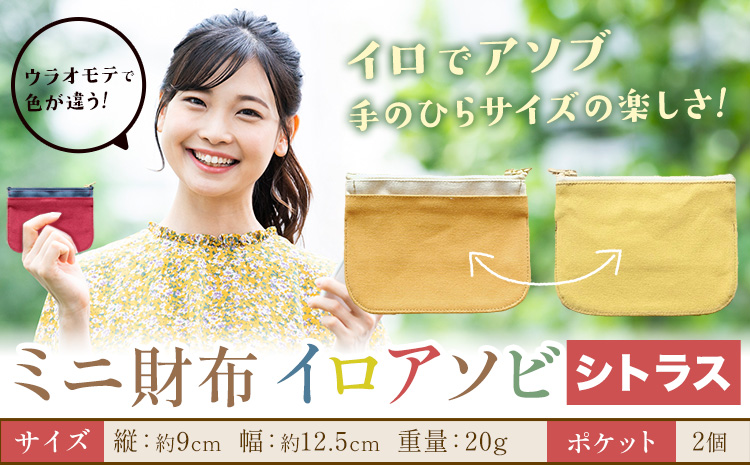 ミニ財布イロアソビ シトラス SIRUHA 《30日以内に出荷予定(土日祝除く)》岡山県 笠岡市 財布 ミニ財布 帆布 送料無料---S-31_citrus---