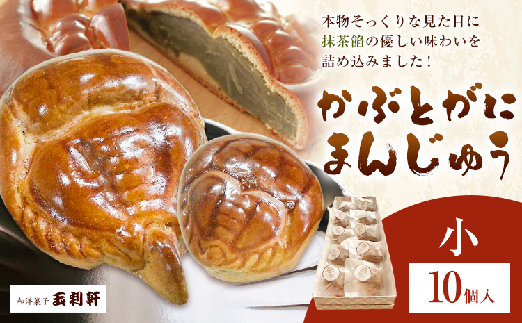 かぶとがにまんじゅう 小 10個 株式会社玉利軒《30日以内に出荷予定(土日祝除く)》岡山県 笠岡市 まんじゅう 饅頭 お土産 和菓子 手土産 送料無料---T-43---