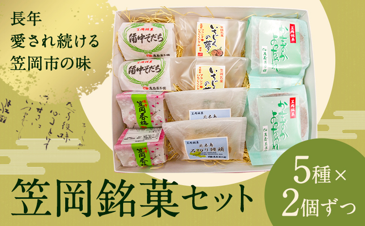 お菓子 笠岡 銘菓 セット 5種 × 2個ずつ 藤屋菓子舗 《30日以内に出荷予定(土日祝除く)》岡山県 笠岡市 お菓子 和菓子 饅頭 最中 詰め合わせ スイーツ---F-27---