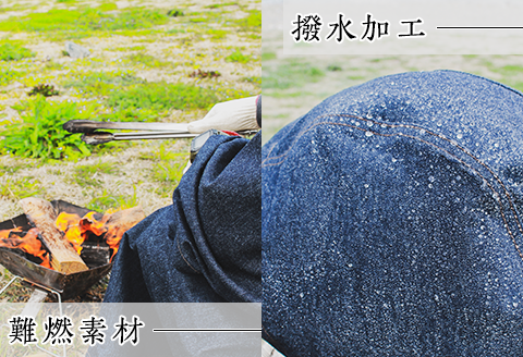 49-02岡山デニムの多機能ポンチョ「デニチョ」