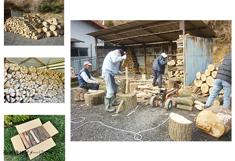 乾燥薪(広葉樹)　約20kg(里山有志会)