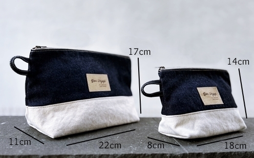 デニムポーチ 2サイズセット