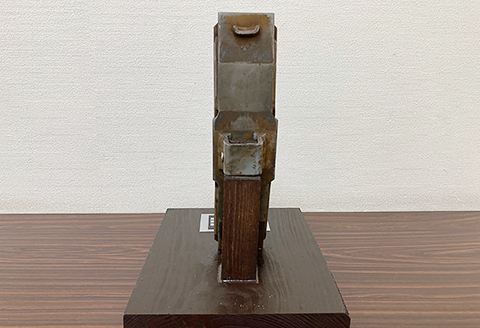 井原鉄道「鉄道車両制輪子」(使用済み、使用証明書・特製台付)