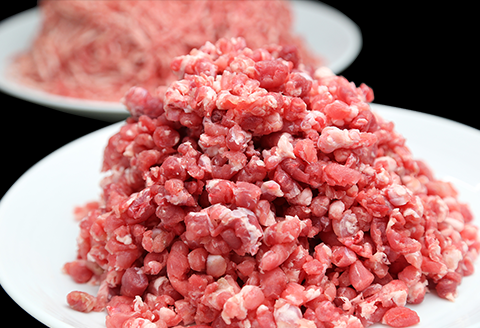 美星豚ミンチ2kg(粗挽きミンチ、細挽きミンチ各500g×2袋)