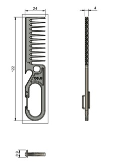 櫛（ヘアコーム）DM-08.0 Spanner Comb