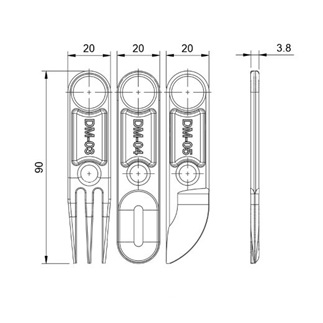 スパナ型カトラリーセット（フォーク、スプーン、ナイフ） DM-03/04/05