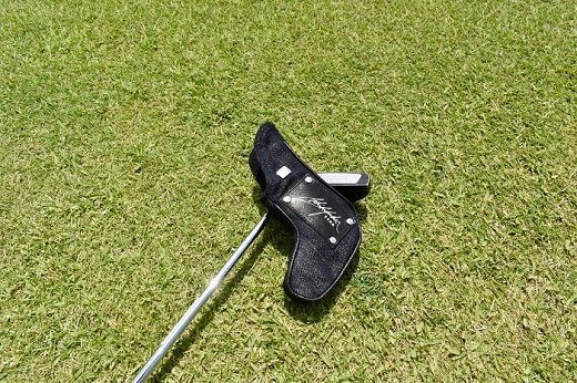 【シルバーデニム／銀糸デニム】ゴルフクラブヘッドカバー「LUX」（パター用・ピン型）