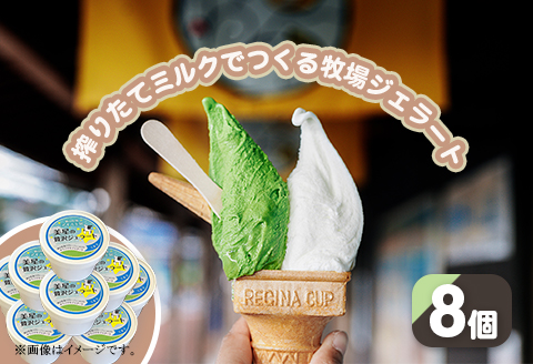 搾りたてミルクでつくるジェラート8個セット（徳山牧場アイス工房）