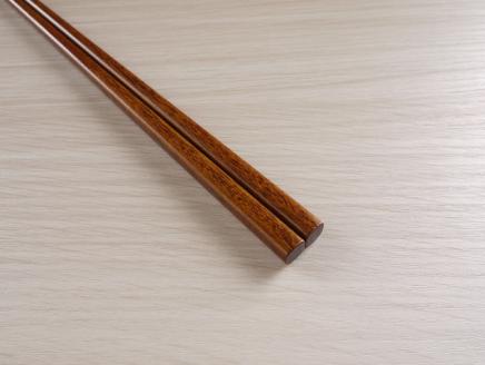 【漆工芸・黄薇彫】 漆塗り箸(拭漆)・1膳007-002