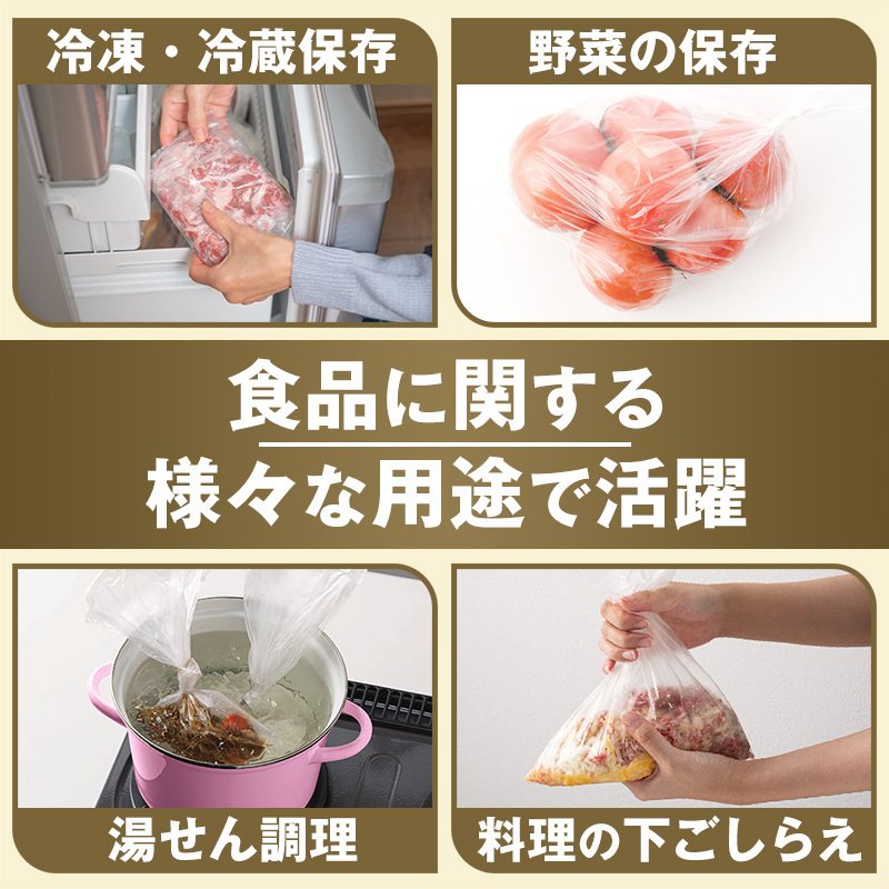 （ワタナベ工業）冷凍・冷蔵から湯せんまで食品用ポリ袋　80枚×30組2400枚セット(R-26)025-002