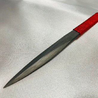 【冨岡慶正】刀鍛冶が作る「玉鋼製ペーパーナイフ」（桐箱付き）【ゴールド】060-004