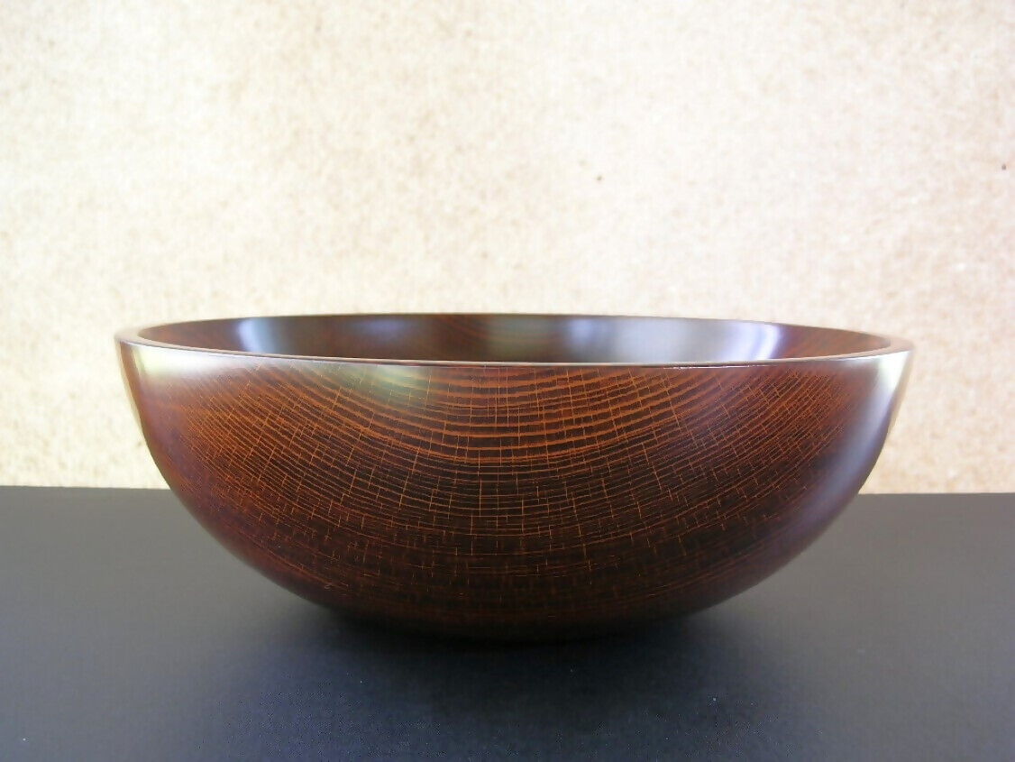 【漆工芸・黄薇彫】漆塗りサラダボウル050-011