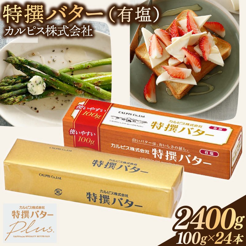 カルピス(株)特撰バター（100g×24本）【有塩】038-001