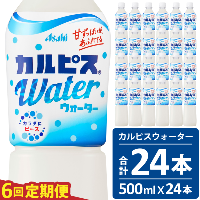 【定期便】カルピスウォーター（500mL×24本）〔6回配送〕078-001