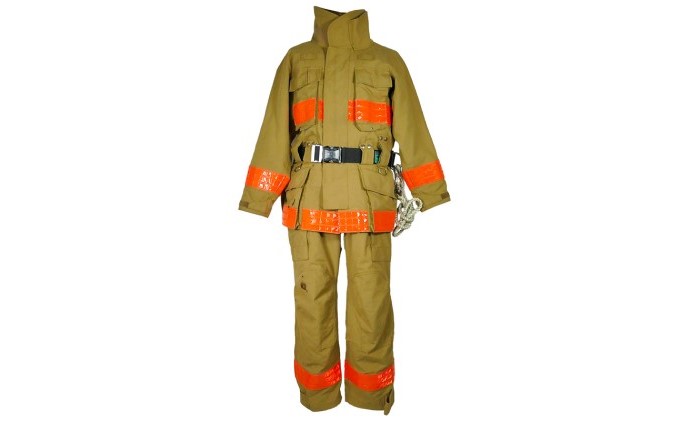 【一点物】高梁市消防本部 消防服リメイク ショルダーバッグ ファッション カバン