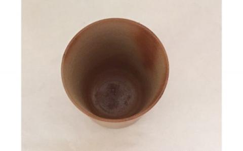 備前焼　赤白ひだすきフリーカップ