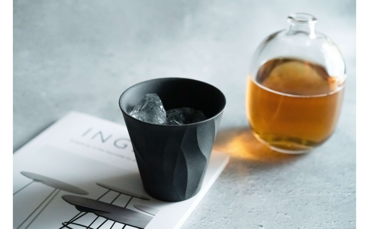 TIME ロックグラス Natural gray【 地球にやさしい 再生素材 スタイリッシュなデザイン 陶器 】 Natural gray 単品