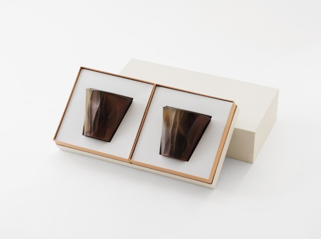 TIME ロックグラス 登り窯ペアセット【 地球にやさしい 再生素材 登り窯 セット ペア 陶器 】 登り窯 ペア