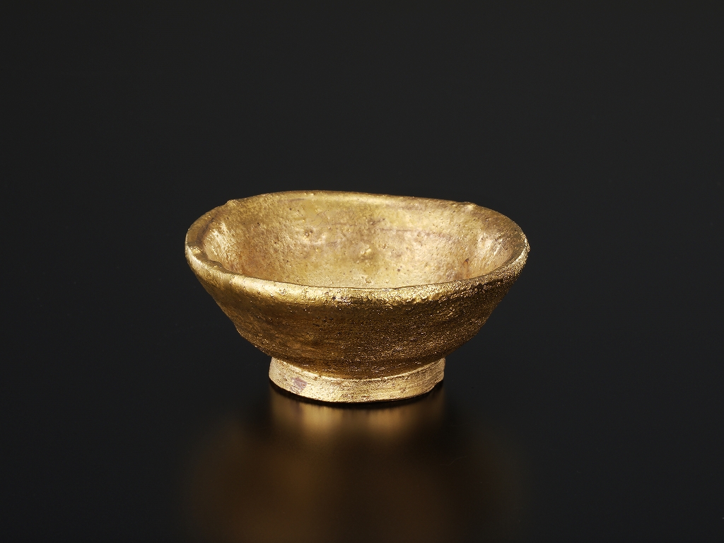 備前金彩ぐい呑（盃型）