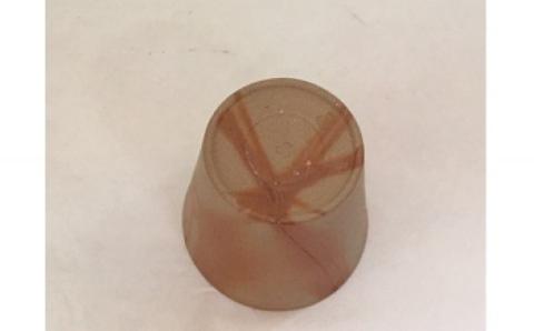 備前焼　赤白ひだすきフリーカップ