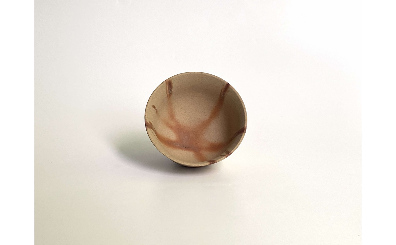 三石窯 茶碗 緋襷白【 地球にやさしい 再生素材 緋襷模様 陶器 】 緋襷白 単品