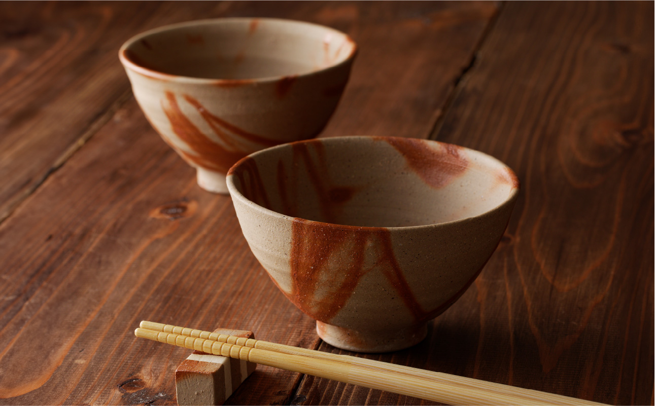 備前焼　ご飯茶わん（2個セット）