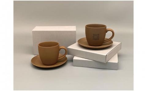 GOOD MORNING　マグカップ200＆プレートセット2組(naturalロゴ・無地) naturalロゴあり + natural無地 ペア　プレートセット