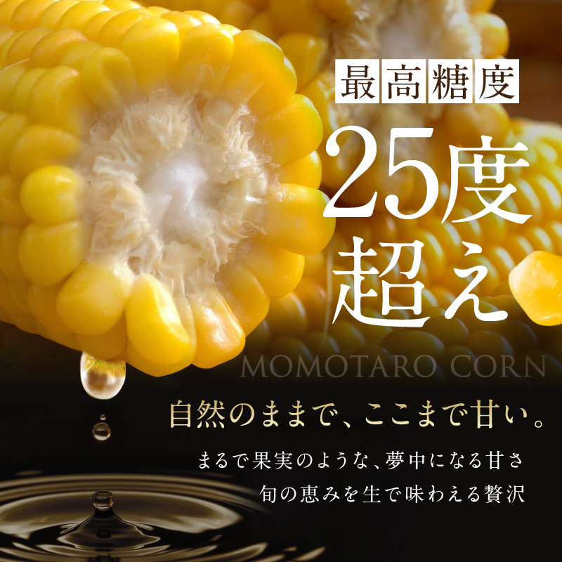 ［2026年先行予約］牛窓産とうもろこし まるでフルーツ！最高糖度25度超え 生で甘い、茹でて美味い！ 黄色 とうもろこし 「桃太郎コーン」約4kg（8～12本入り） 野菜