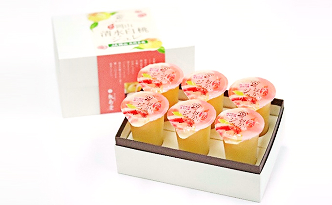 敷島堂 飲む 岡山清水白桃ジュレ 6本入