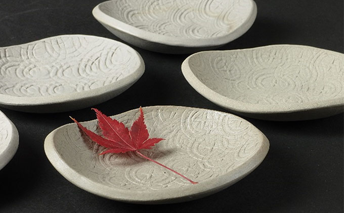 寒風須恵器 豆皿5枚組（寒風陶芸会館：作）