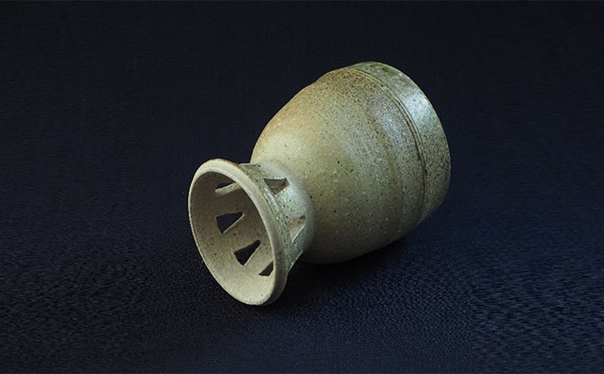 寒風須恵器 高脚カップ（三浦雅人：作）